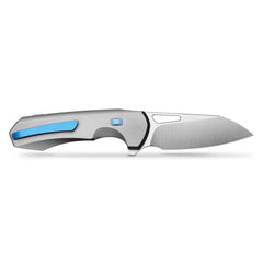 REMETTE RT-Camel Knife Screwless Exterior Button Liner Lock M390 Blade Titanium Handle Knives Titanium Gray RTCMLT2