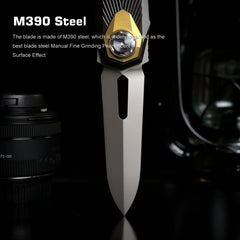 REMETTE RT-Infinite Power Knife M390 Blade Titanium Handle Folding Pocket EDC Tactical Knife RTIP-A