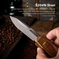 REMETTE Innovative Design RT-Swordfish Knife S35VN Blade Aluminum Handle ZL103D11