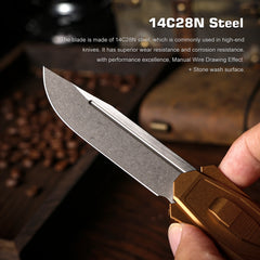 REMETTE Innovative Design RT-Swordfish Knife 14C28N Blade Aluminum Handle ZL103C5