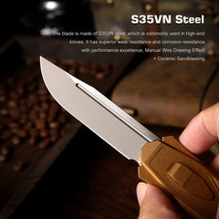 REMETTE Innovative Design RT-Swordfish Knife S35VN Blade Aluminum Handle ZL103D9