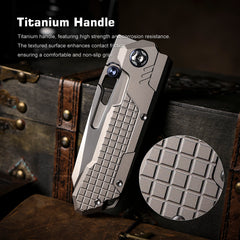 REMETTE RT-Cool Leopard Knife Frame Lock M390 Blade Titanium Handle Outdoor Camping Knives RTKS-T