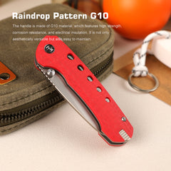 REMETTE RT-BEE 14C28N Blade Knife Outdoor Folding Pocket EDC Knives with Fruit Food Fork Toothpick RT-BEE-R
