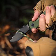 REMETTE RT-Camel Knife Button Liner Lock D2 Blade G10 Handle Outdoor Camping Knives RTG1