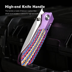 REMETTE RT-Meteor Knife Titanium Handle M390 Blade Folding Pocket Knives RTPT-NCL