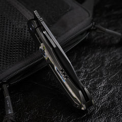 REMETTE RT-Orca Knife Button+Frame Lock M390 Blade Titanium Handle EDC Knives ORCAURD