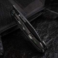 REMETTE RT-Orca Knife Button+Frame Lock M390 Blade Titanium Handle EDC Knives ORCAKDD