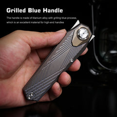 REMETTE RT-Infinite Power Knife M390 Blade Titanium Handle Folding Pocket EDC Tactical Knife RTIP-G