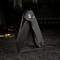 REMETTE RT-Camel Knife Button Liner Lock 14C28N Blade G10 Handle Outdoor Camping Knives RTCMLA