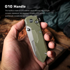 REMETTE RT-Cosmic Knife Button Liner Lock 14C28N Blade G10 Handle Outdoor Camping Knives  RTCO-GM