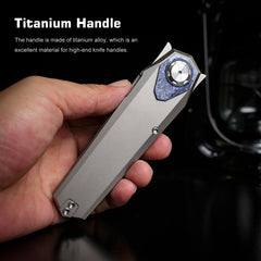 REMETTE RT-Infinite Power Knife M390 Blade Titanium Handle Folding Pocket EDC Tactical Knife RTIP-T