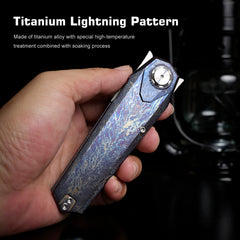 REMETTE RT-Infinite Power Knife M390 Blade Titanium Handle Folding Pocket EDC Tactical Knife RTIP-M
