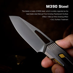 REMETTE RT-Agile Peregrine Falcon Knife Titanium Handle M390 DLC Blade RTCZ-B