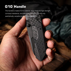 REMETTE RT-Cosmic Knife Button Liner Lock 14C28N Blade G10 Handle Outdoor Camping Knives  RTCO-GC