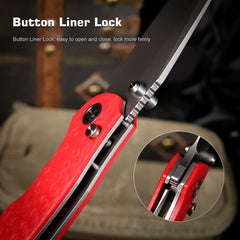 REMETTE RT-Cool Whale Knife 14C28N Blade G10 Handle Folding Pocket Outdoor Camping EDC Knife RTCL-GN3