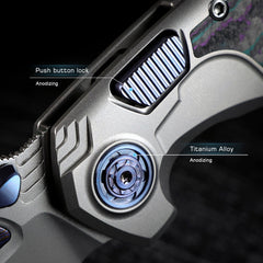 REMETTE RT-Scepter Innovative Button Frame Lock M390+Timascus Blade Titanium+Carbon Fiber Handle Knife SCPT-C