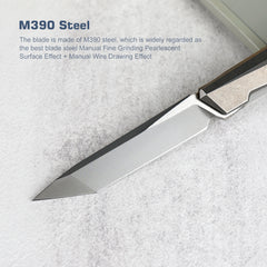 REMETTE RT-ELIGO Knife M390 Blade Titanium Handle Liner Lock Folding Pocket EDC Knife EGA5