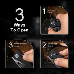 REMETTE RT-Rhino Folding Pocket Knife Innovative Button Liner Lock Structure Design D2 Blade G10 Handle Knives RNGD1