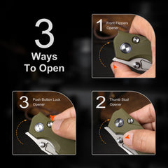 REMETTE RT-Rhino Folding Pocket Knife Innovative Button Liner Lock Structure Design D2 Blade G10 Handle Knives RNGD2