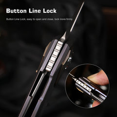 REMETTE RT-Infinite Power Knife M390 Blade Titanium Handle Folding Pocket EDC Tactical Knife RTIP-G