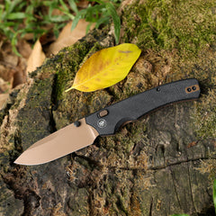 REMETTE Button+Liner Lock Folding Pocket Knife Sharp 14C28N Blade Reversible Pocket Clip Durable Micarta Handle Men Women EDC Hiking Fishing Camping Knives WD107-Peak-2