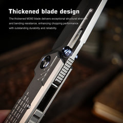REMETTE RT-Cool Leopard Knife Frame Lock M390 Blade Titanium Handle Outdoor Camping Knives RTKS-T