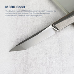 REMETTE RT-ELIGO Knife M390 Blade Titanium Handle Double Detent Lock Folding Pocket EDC Knife EGB5