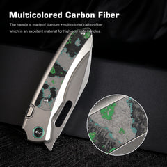 REMETTE RT-Orca Knife Button+Frame Lock M390 Blade Titanium Handle Outdoor Camping Knives ORCAKD