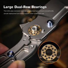 REMETTE RT-TwoFace Knife Titanium Handle M390 Blade DSTF-A
