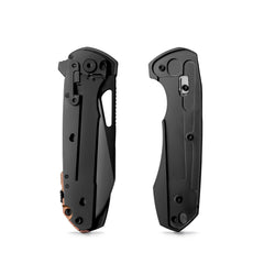 REMETTE RT-Camel Knife Screwless Exterior Button Liner Lock M390 Blade Titanium Handle Knives Titanium Gray Black RTCMLT1