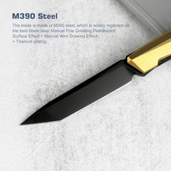 REMETTE RT-ELIGO Knife M390 Blade Titanium Handle Liner Lock Folding Pocket EDC Knife EGA3