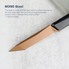 REMETTE RT-ELIGO Knife M390 Blade Titanium Handle Double Detent Lock Folding Pocket EDC Knife EGB2