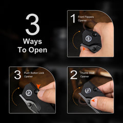 REMETTE RT-Rhino Folding Pocket Knife Innovative Button Liner Lock Structure Design D2 Blade G10 Handle Knives RNDG1