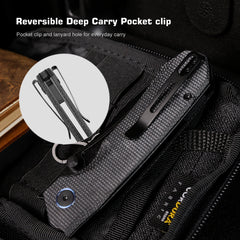 REMETTE Button+Liner Lock EDC Knife Folding Pocket Outdoor Survival EDC Knife Hand Lapping 14C28N Blade Military Green Micarta Handle Rhino-MC25B