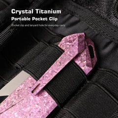 REMETTE RT-Woodpecker Folding Pocket Knife M390 Blade Crystallized Titanium Handle RTWP-IP