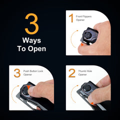 REMETTE RT-Peregrine Falcon Folding Pocket Knife Innovative Button Lock Structure Design M390 Blade Titanium Handle Knives RTT1-DT with Safety Lock