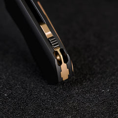 REMETTE RT-Camel Knife Screwless Exterior Button Liner Lock M390 Blade Titanium Handle Knives Titanium Gray Black RTCMLT1