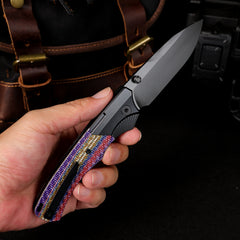 REMETTE WD107 Knife Titanium Carbon Fiber Handle M390 Blade WD107-TNC