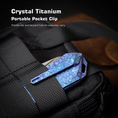REMETTE RT-Woodpecker Folding Pocket Knife M390 Blade Crystallized Titanium Handle RTWP-IB