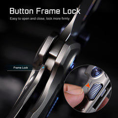 REMETTE RT-Scepter Innovative Button Frame Lock M390+Timascus Blade Titanium+Carbon Fiber Handle Knife SCPT-D