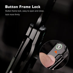 REMETTE RT-Orca Knife Button+Frame Lock M390 Blade Titanium Handle EDC Knives ORCAKDD