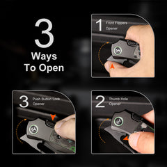 REMETTE RT-Orca Knife Button+Frame Lock M390 Blade Titanium Handle EDC Knives ORCAKDD