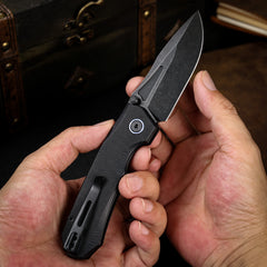 REMETTE RT-Rhino Folding Pocket Knife Innovative Button Liner Lock Structure Design D2 Blade G10 Handle Knives RNDG1