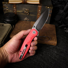 REMETTE RT-Cool Whale Knife 14C28N Blade G10 Handle Folding Pocket Outdoor Camping EDC Knife RTCL-GN4