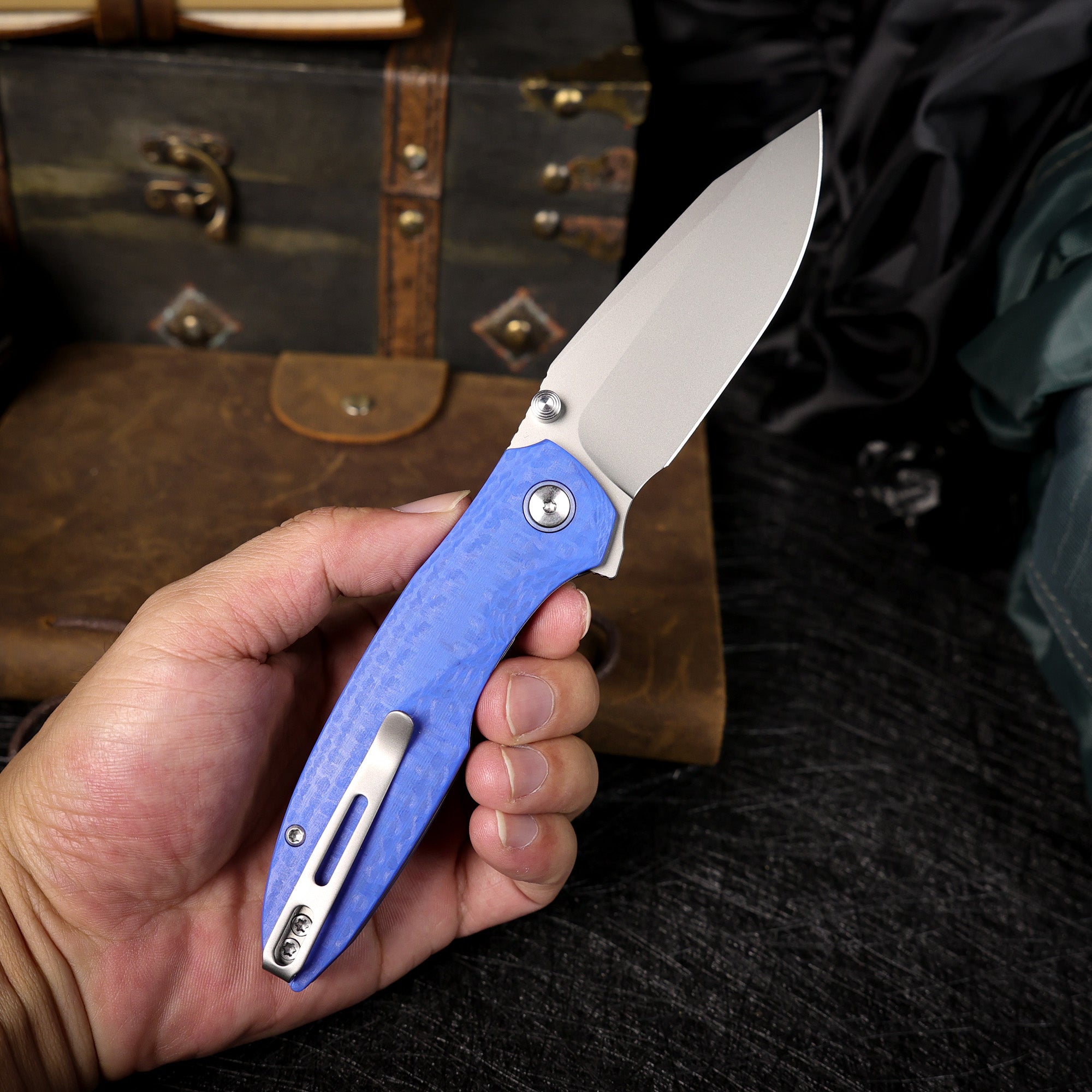 REMETTE RT-Cool Whale Knife 14C28N Blade G10 Handle Folding Pocket