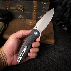 REMETTE RT-Cool Whale Knife 14C28N Blade G10 Handle Folding Pocket Outdoor Camping EDC Knife RTCL-GN1