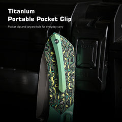 REMETTE RT-Meteor Knife Titanium Handle M390 Blade Folding Pocket Knives RTPT-CL