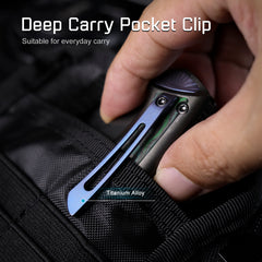 REMETTE RT-Scepter Innovative Button Frame Lock M390+Timascus Blade Titanium+Carbon Fiber Handle Knife SCPT-E
