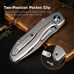 REMETTE RT-TwoFace Knife Titanium Handle M390 Blade DSTF-A
