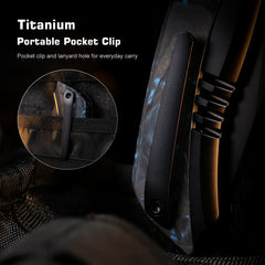 REMETTE RT-Steed Innovative Button Frame Lock Structure Design M390 DLC Blade Titanium Carbon Fiber Handle Knife RTWS-BL